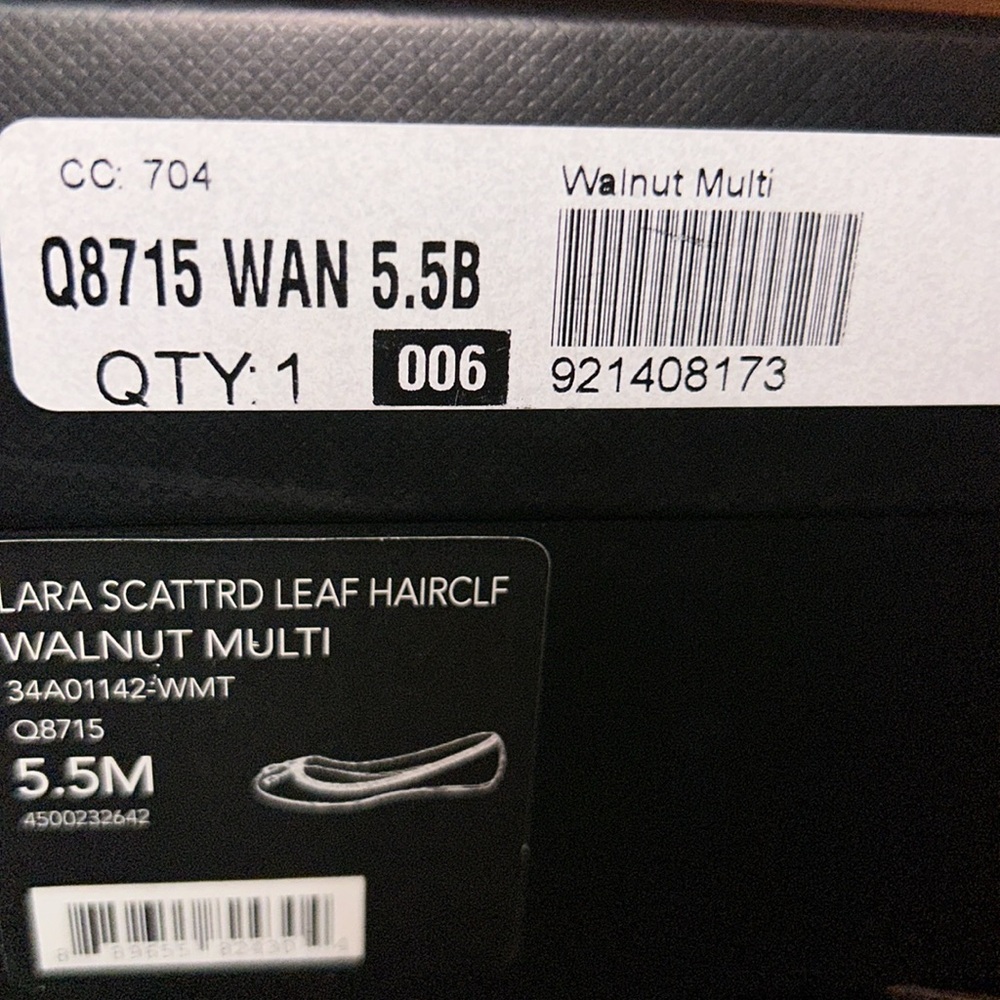 Coach New York Womens Lara
Scattrd Leaf Hairclf Walnut Multi
Slip-OnFlats Sz 5.5 - Picture 7 of 8